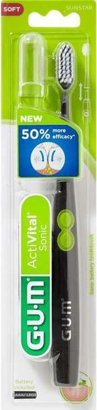 Uitgang ???? GUM Activital Sonic Elektrische Tandenborstel - Zwart ???? 3 Uitgang ???? GUM Activital Sonic Elektrische Tandenborstel - Zwart ????