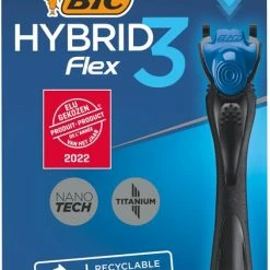 Flash-uitverkoop ???? BIC Scheermesjes - Hybrid 3 Flex Scheersysteem Voor Mannen - 1 Scheerapparaat + 4 Navulmesjes - Product Van Het Jaar 2022 ✨