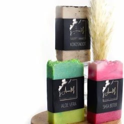 Uitgang ???? Anna-M Zeep Geschenkset Tropical - 3 Stuks Luxury Soapbar - Aloe Vera - Kokosnoot - Shea Boter - Olijfzeep - Natuurlijke Handzeep - Cadeau Voor Juf, Moeder, Vriendin, Vrouwen - Huidverzorging - Soap - Body - Hand - Face - Vegan ????