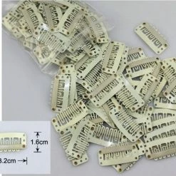 Beste Verkoop ✔️ Akyol Extensions Clips For Clip In Extensions Extension Clips -clips Voor Extensions -haarextensions Clip -clipjes Voor Extensions - 3.2mm Beige - Extension Clips 10 Stuks Blond - Blond Hair Extensions Clip- Clipjes Voor Extensions ❤️