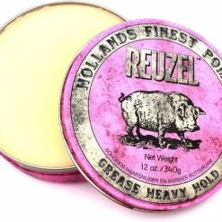 Begroting ✨ Reuzel Hf Pomade Grease Heavy Hold - Pink 340 Gr ????