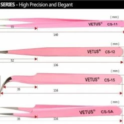 Beste Pirce ✔️ Professionele Precisie Pincet Vetus CS-15 | Professional Precision Tweezer | Volume Tweezer | RVS Pincet | Wimper Pincet | Makeup Tool | Techniek Pincet | Electro Gereedschap ???? -La Roche Shop 550x444 6