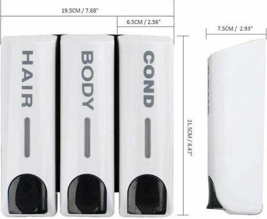 Goedkoop ???? WiseGoods Luxe Shampoo & Zeepdispenser - Wandmontage - Muur Zeep Dispenser - Zeeppompje Douche - Badkamer - Goud - 3 -Delig ❤️ 14 Goedkoop ???? WiseGoods Luxe Shampoo & Zeepdispenser - Wandmontage - Muur Zeep Dispenser - Zeeppompje Douche - Badkamer - Goud - 3 -Delig ❤️ - Afbeelding 12