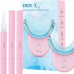 Uitgang ???? DEN-T® U-shape PRO - Tandenbleekset - 32 LED - Zonder Peroxide - Tandenbleken - Teeth Whitening - Roze - ????