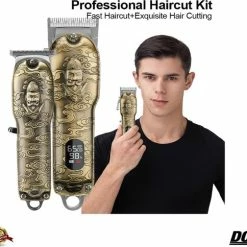 Hete verkoop ???? RESUXI Luxe Goude - 3 In 1 Set - Tondeuse + Haar Trimmer - Inclusief Kapmantel - Scheerapparaat + Hair Clipper - Mannen - Haartrimmer - Baard - Hoofdhaar - Snel Opladen - Draadloos - Trimmerset - Opzetstukken : 0,5mm, 1,5mm, 3mm, 6mm, 9mm, 12mm ❤️ -La Roche Shop 550x484 1