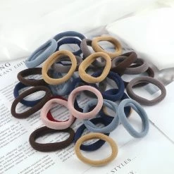 Alternative view of Begroting ???? Elastiekjes 50 Stuks | Aarde Kleur Haar Elastieken | Elastisch | Hoge Kwaliteit Haarelastiekjes | Bruin Blauw | Sparkolia | Dames Heren ⌛
