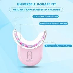 Alternative view of Uitgang ???? DEN-T® U-shape PRO - Tandenbleekset - 32 LED - Zonder Peroxide - Tandenbleken - Teeth Whitening - Roze - ????