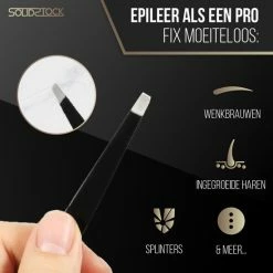 Alternative view of Goedkoop ???? SolidStock Professionele Pincet Epileer - Tweezer - Zwart ????