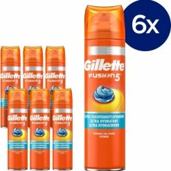 Coupon ???? Gillette Fusion5 Ultra Moisturizing Scheergel Mannen - 6x200ml Voordeelverpakking ????