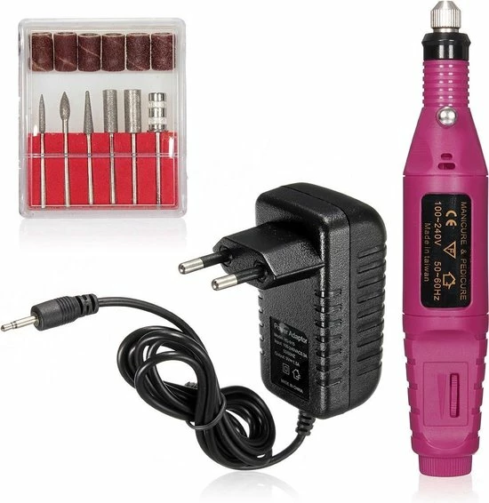 Uitgang ✔️ Merkloos Electrische Nagelvijl - Vijl Met Freesjes En Rolletjes - Roze- ???? 3 Uitgang ✔️ Merkloos Electrische Nagelvijl - Vijl Met Freesjes En Rolletjes - Roze- ????