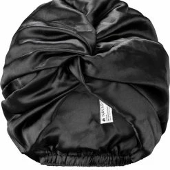 Gloednieuw ???? Navaris Haarmuts Om Te Slapen - Satijnen Haarkap Voor Dames En Meisjes - Haartulbandomslagdoek Om Haar Tijdens Het Slapen Bij Elkaar Te Houden - Zwart ????