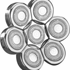Coupon ???? Sansbeauté Scheerkop - Scheerhoofd - Vervangbaar - 7 Bladen - Geschikt Voor Alle Editions - Zilver - Gratis Verzending ????