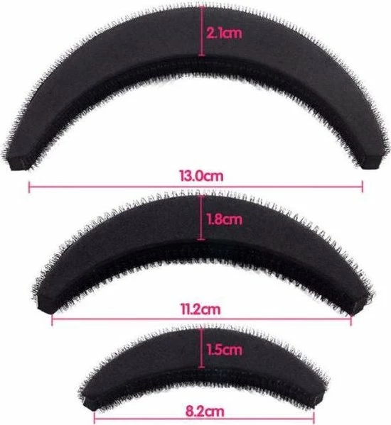 Aanbiedingen ???? Ardran & Tookar Toupeer Blokjes - Haar Touperen - Volume Opsteken - Bumpit Haar Croissant - Zwart - 3 Stuks ???? 8 Aanbiedingen ???? Ardran & Tookar Toupeer Blokjes - Haar Touperen - Volume Opsteken - Bumpit Haar Croissant - Zwart - 3 Stuks ???? - Afbeelding 6