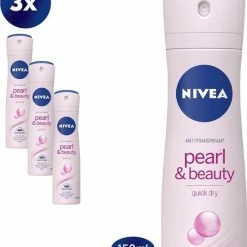 Alternative view of Beste deal ???? NIVEA Pearl & Beauty Deodorant Spray - 3 X 150 Ml - Voordeelverpakking ????