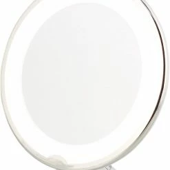 Uitgang ✔️ Merkloos Make-up Spiegel Met Led Licht - Vergroot Tot 5 Keer - Spiegel - LED Spiegel - Gemakkelijk Te Verstellen - Ronde Make Up Spiegel ????