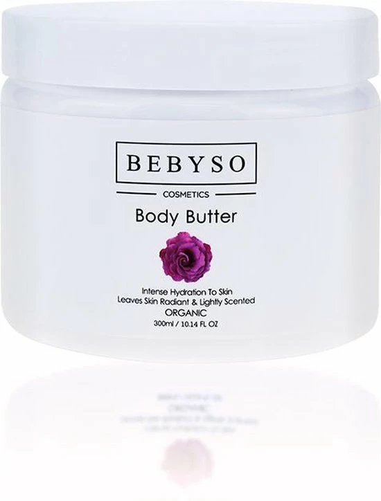 Promo ???? BEBYSO Cosmetics BEBYSO Organic Body Butter - Rozen 300ml. 100% Vegan & Natuurlijke Ingrediënten. Dierproefvrij. ???? 3 Promo ???? BEBYSO Cosmetics BEBYSO Organic Body Butter - Rozen 300ml. 100% Vegan & Natuurlijke Ingrediënten. Dierproefvrij. ????