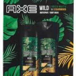 Beste Verkoop ???? AXE Men Wild Mojito & Cedarwood - Bodywash + Deospray Cadeaupakket ????